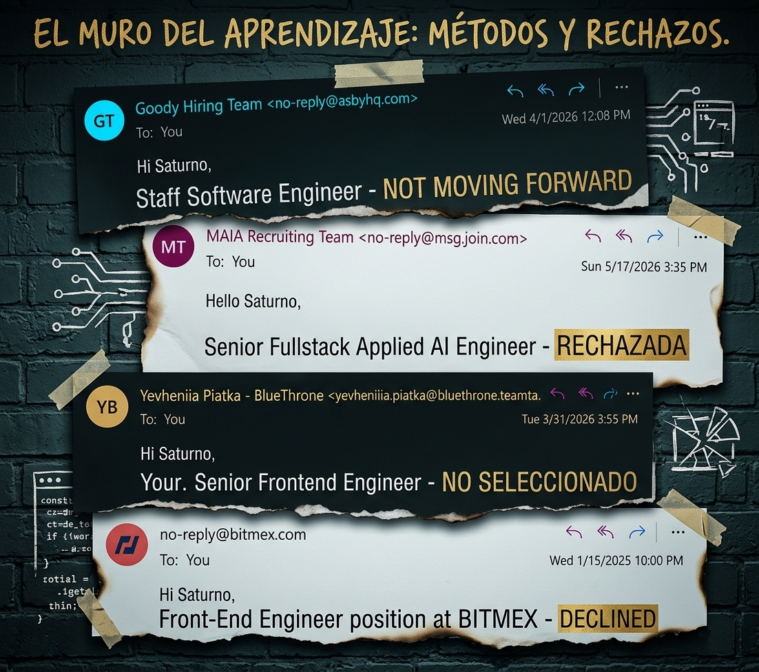Múltiples rechazos de postulaciones en 2026 — WhatsApp, Email, LinkedIn, Telegram